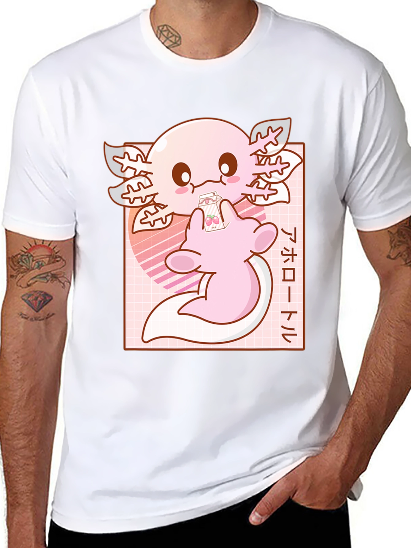 Axolotl Kawaii Anime T-Shirt