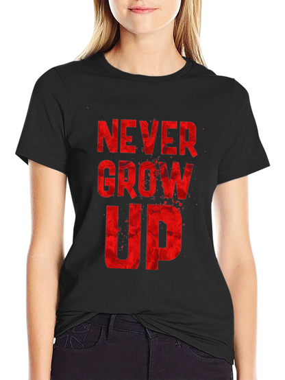 Never Grow Up Graphic Tee - Black