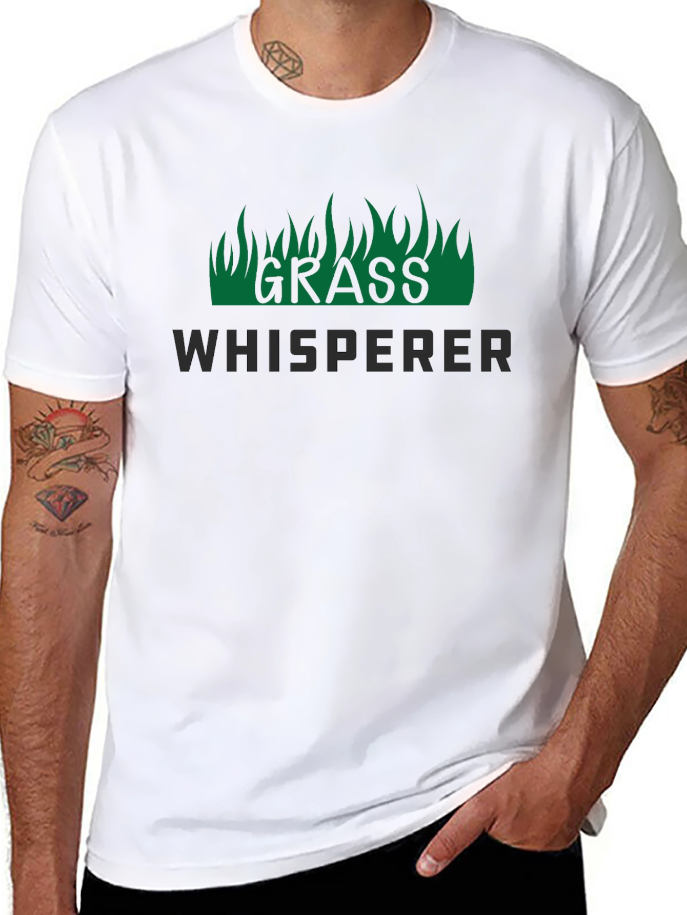 Grass Whisperer Graphic Tee - Black Crew Neck