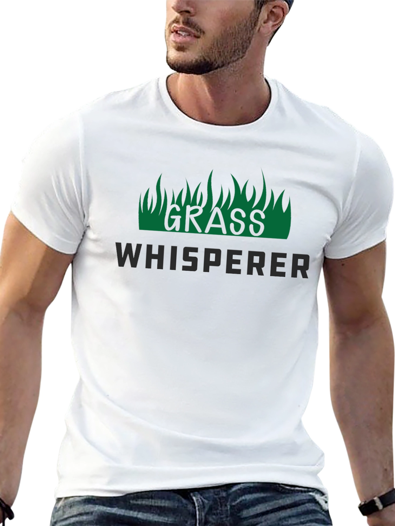 Grass Whisperer Graphic Tee - Black Crew Neck
