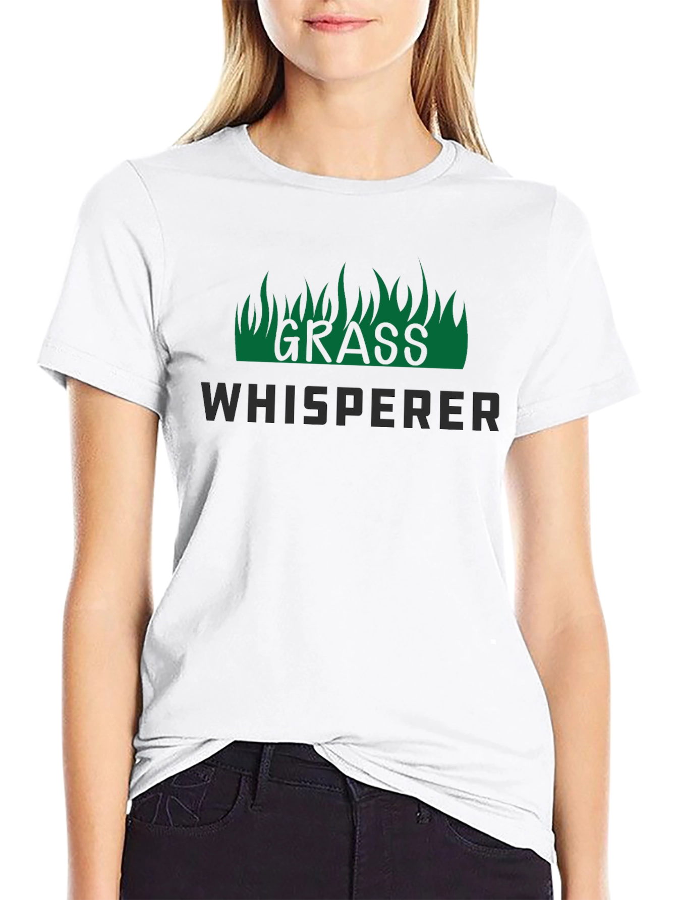 Grass Whisperer Graphic Tee - Black Crew Neck