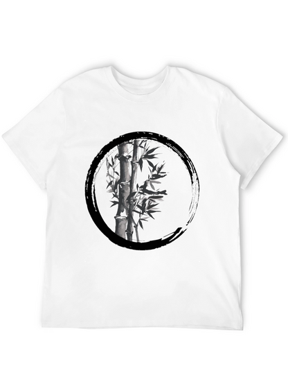 Zen Bamboo Circle Black T-Shirt