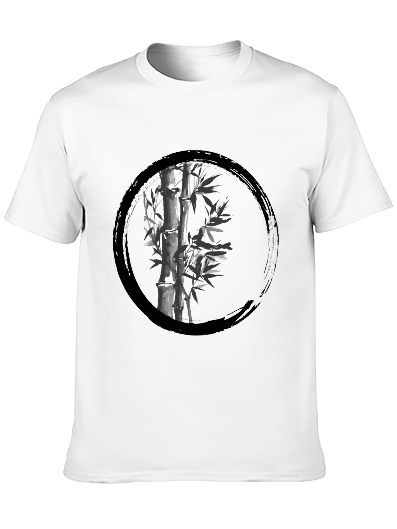 Zen Bamboo Circle Black T-Shirt