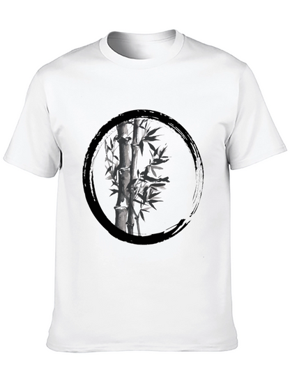 Zen Bamboo Circle Black T-Shirt