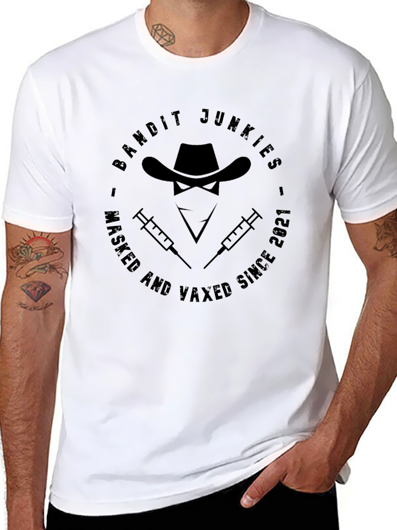 Bandit Junkies Masked & Vaxed Tee
