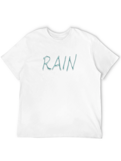 Mens Black RAIN Graphic T-Shirt