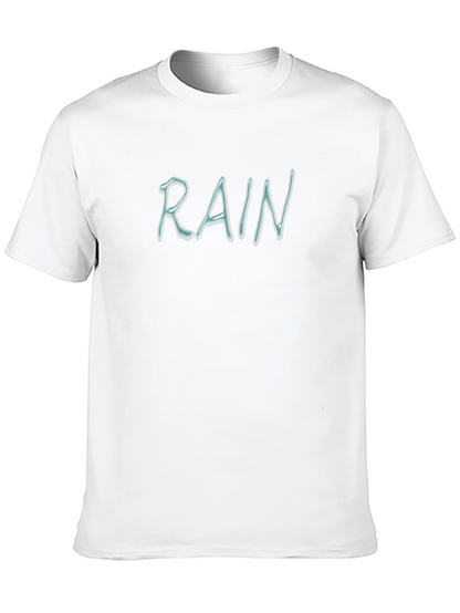 Mens Black RAIN Graphic T-Shirt