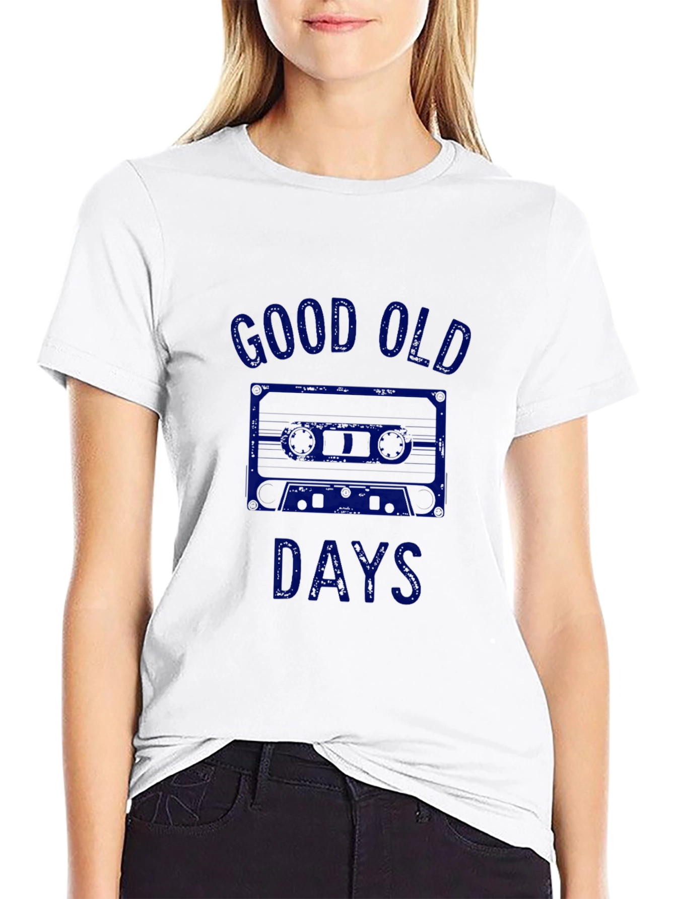 Good Old Days Graphic Tee - Retro Cassette Design