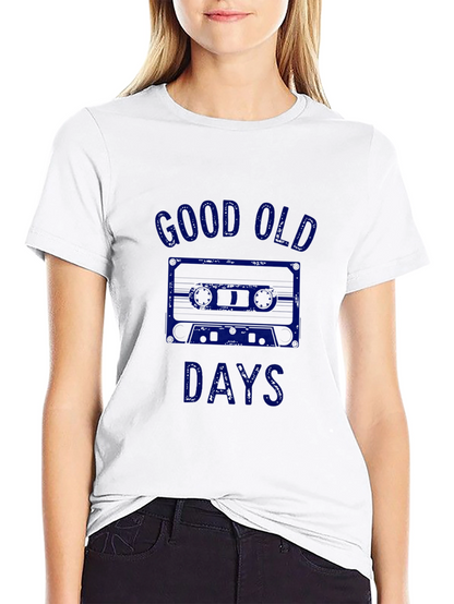 Good Old Days Graphic Tee - Retro Cassette Design