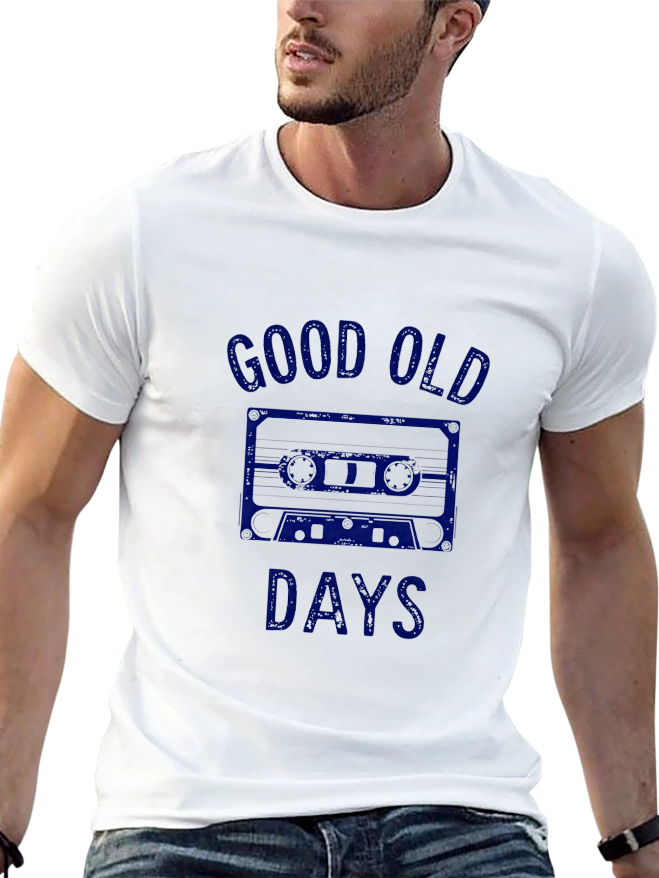 Good Old Days Graphic Tee - Retro Cassette Design
