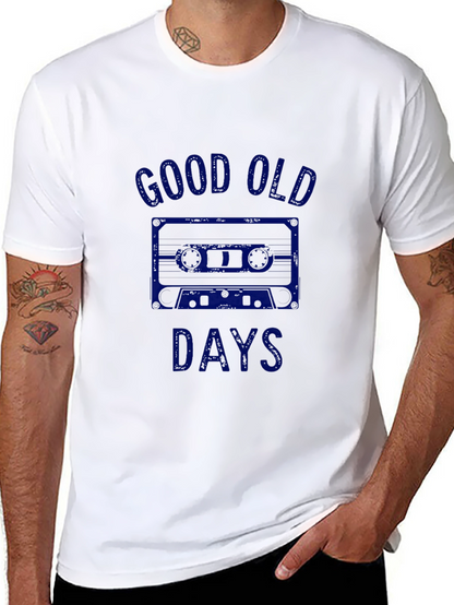 Good Old Days Graphic Tee - Retro Cassette Design