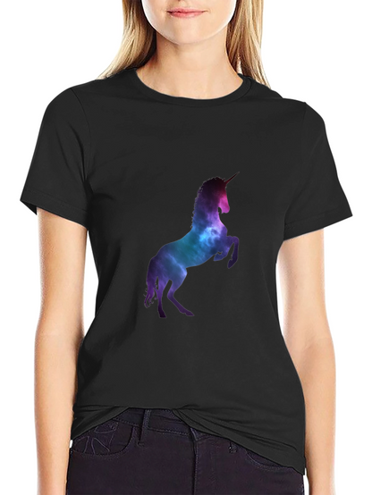 Unicorn Galaxy Black T-Shirt