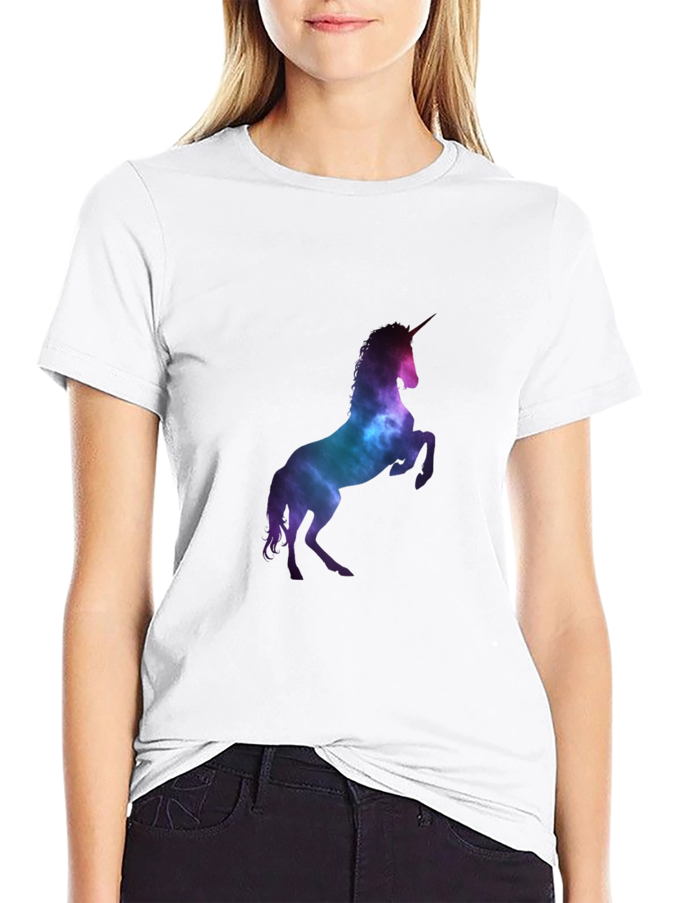 Unicorn Galaxy Black T-Shirt