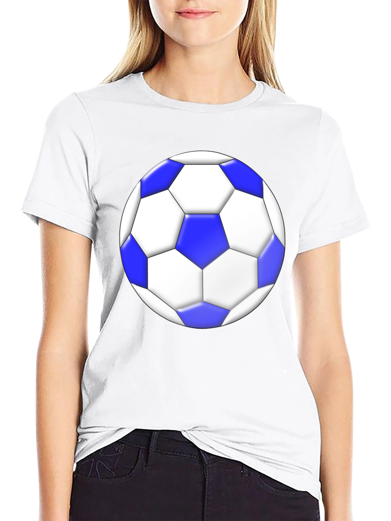 Soccer Ball Graphic Tee - Stylish Black T-Shirt