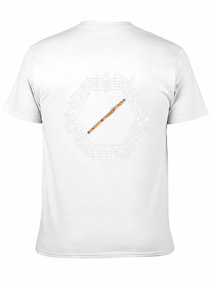 Musical Flute Tee - Black Cotton Comfort
