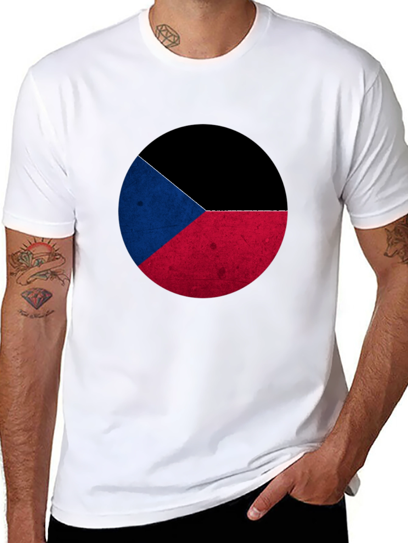 Czech Flag Graphic T-Shirt - Stylish Menswear