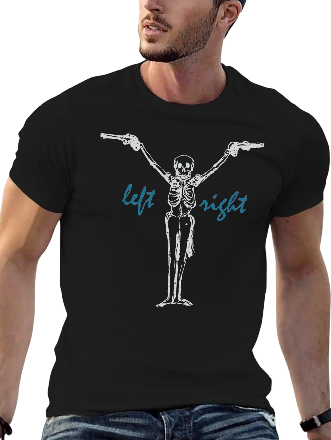 Skeleton Guns T-Shirt - Left Right