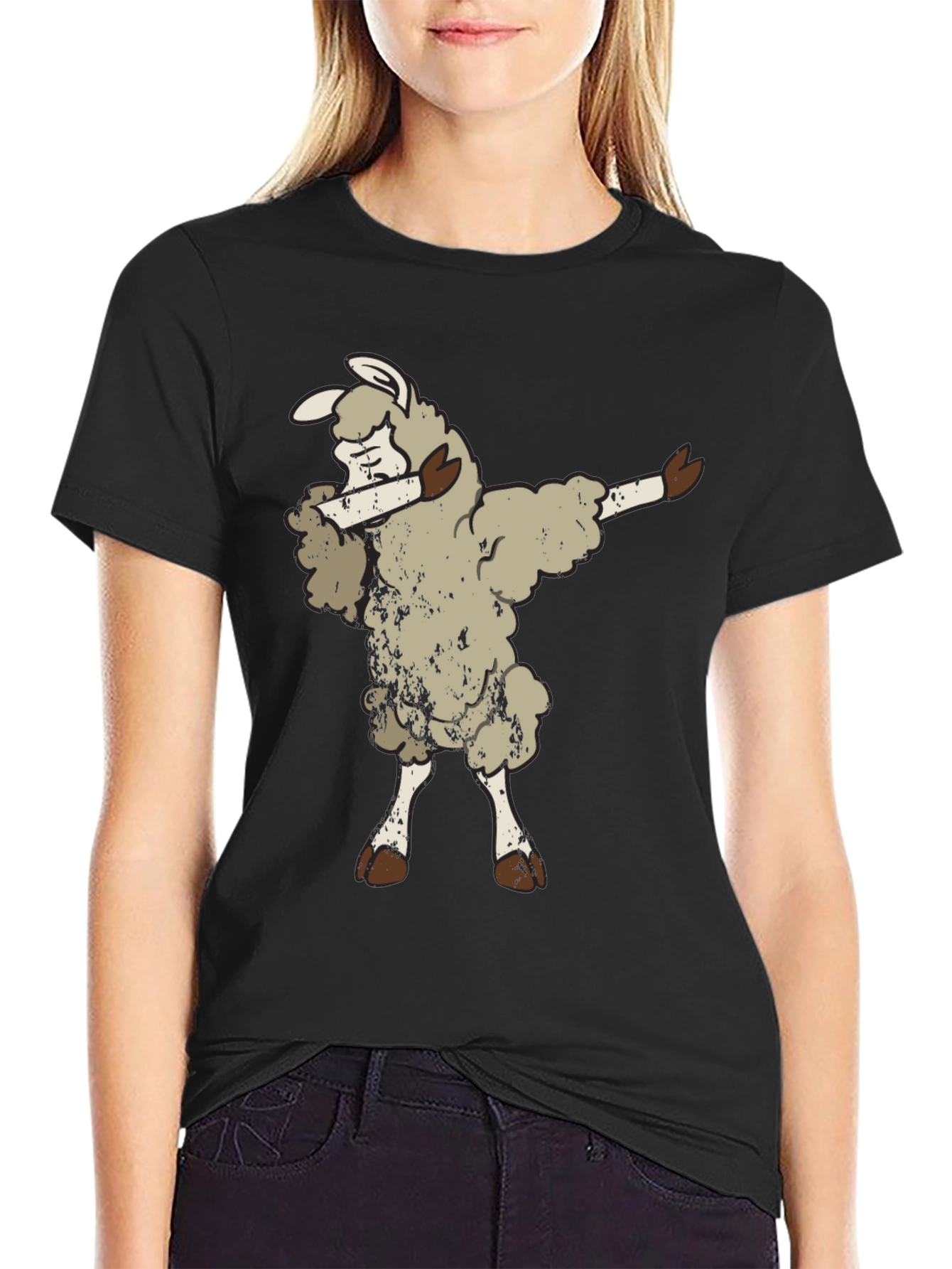 Dabbing Sheep Graphic Tee - Funny Animal T-Shirt