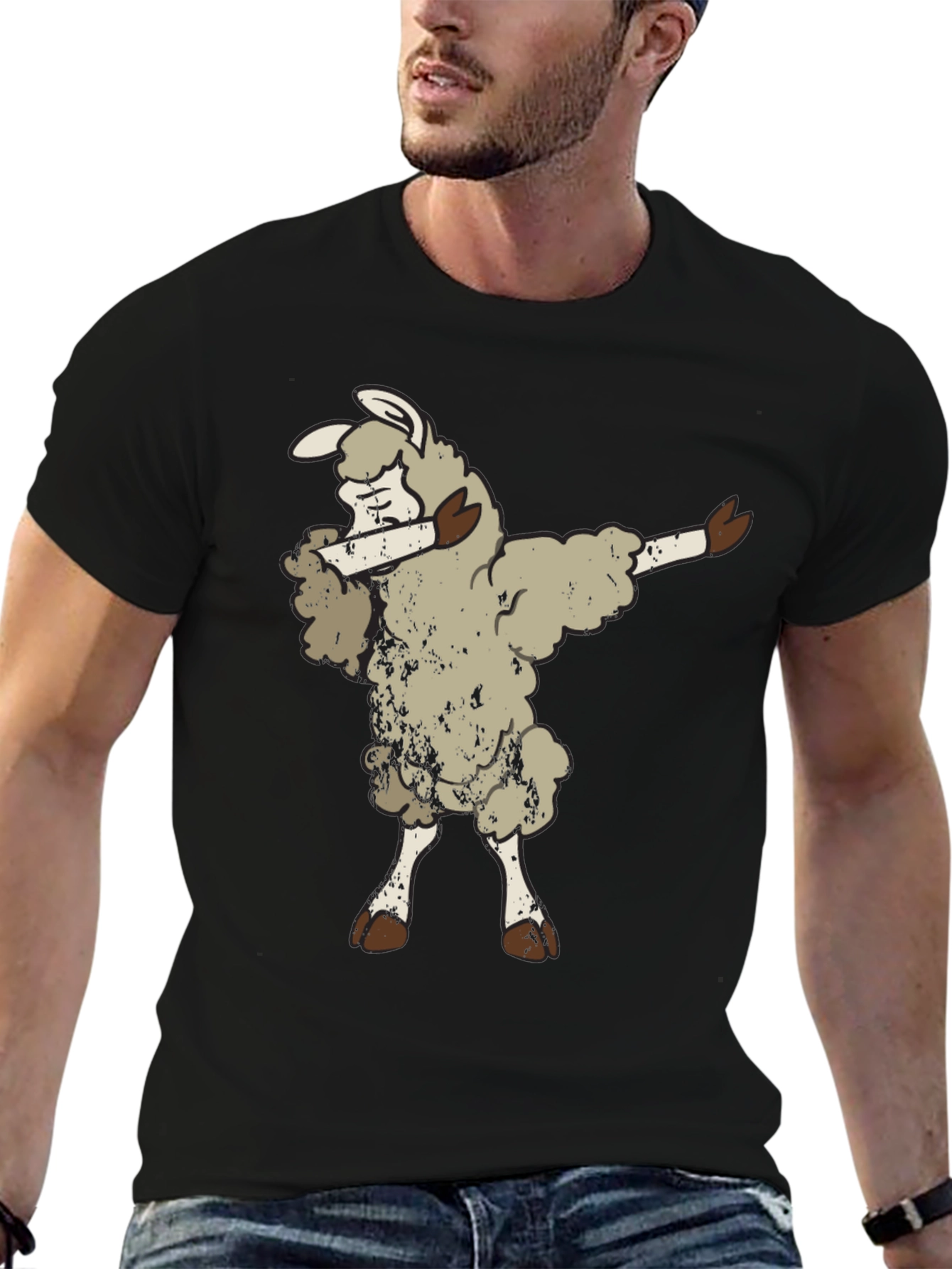 Dabbing Sheep Graphic Tee - Funny Animal T-Shirt