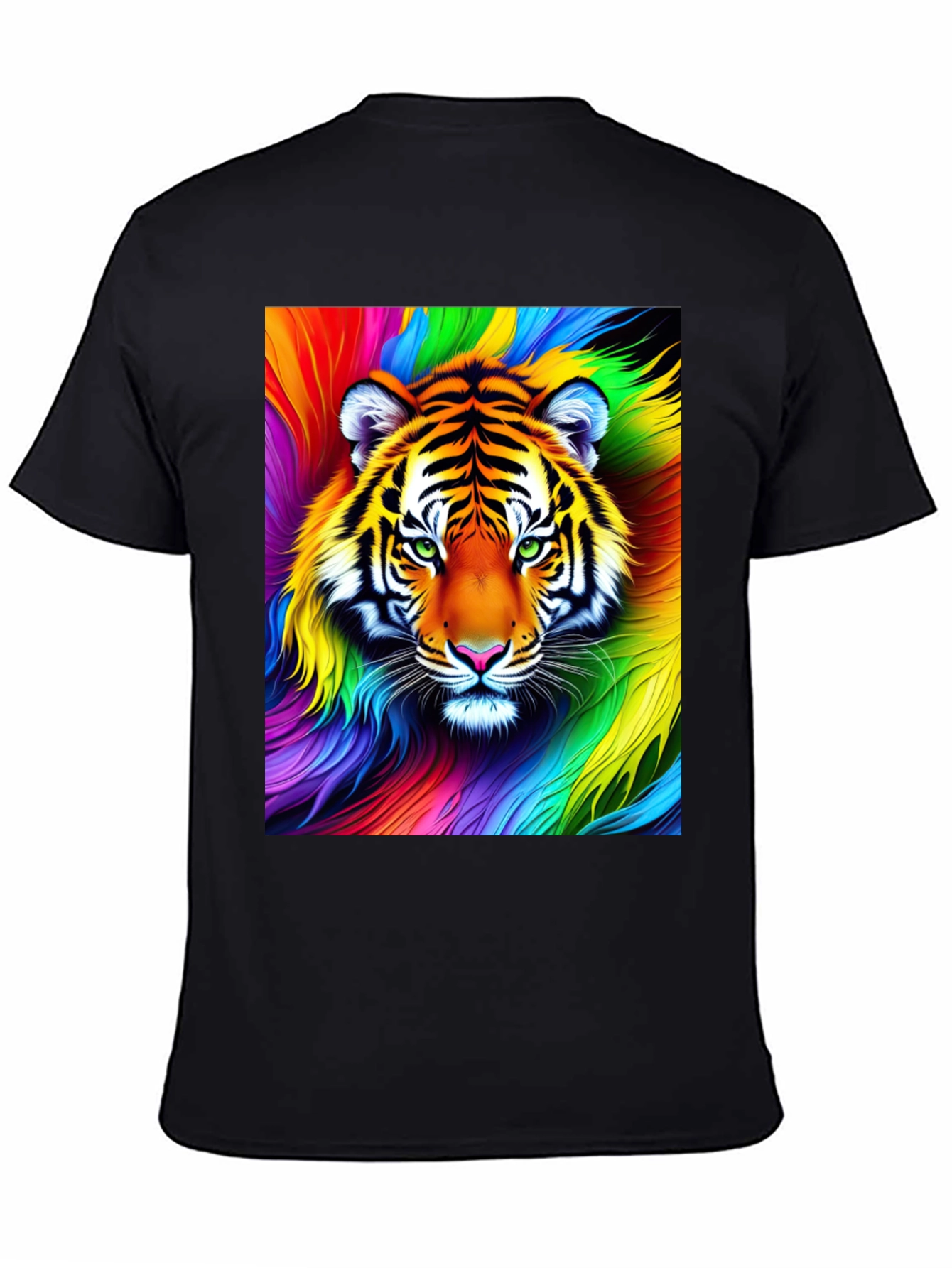 Rainbow Tiger Graphic Tee - Vibrant Unisex Shirt