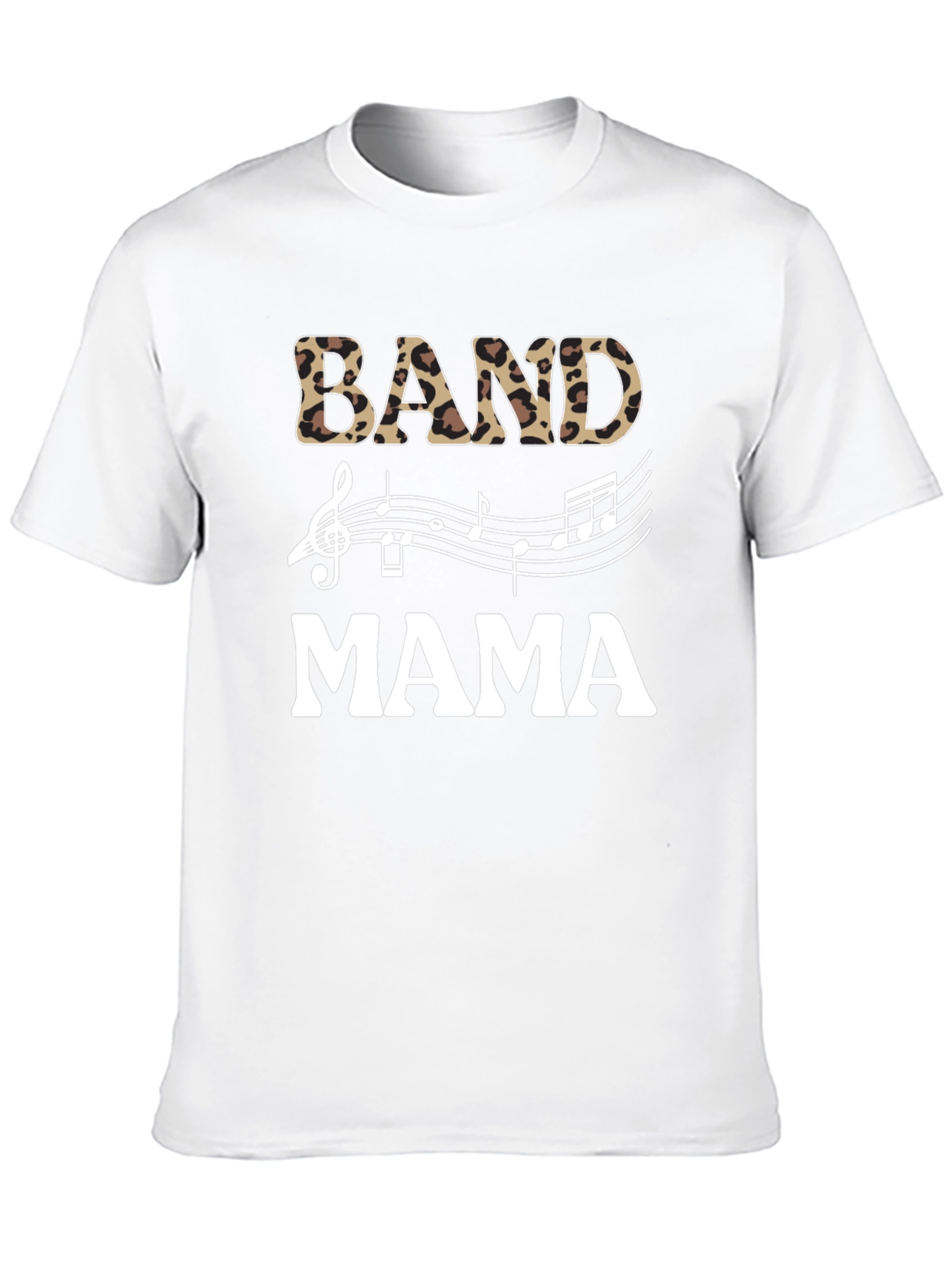Band Mama Leopard Print Music T-Shirt
