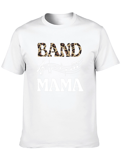 Band Mama Leopard Print Music T-Shirt