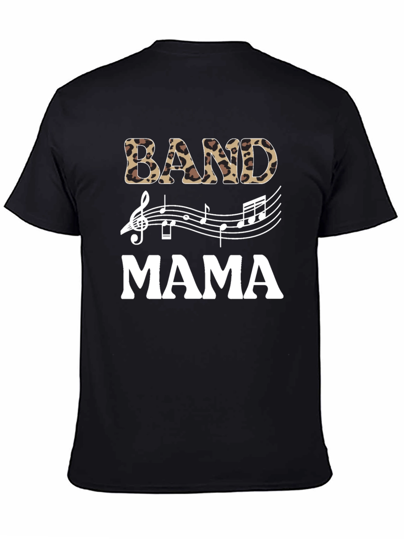 Band Mama Leopard Print Music T-Shirt