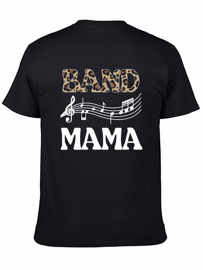 Band Mama Leopard Print Music T-Shirt