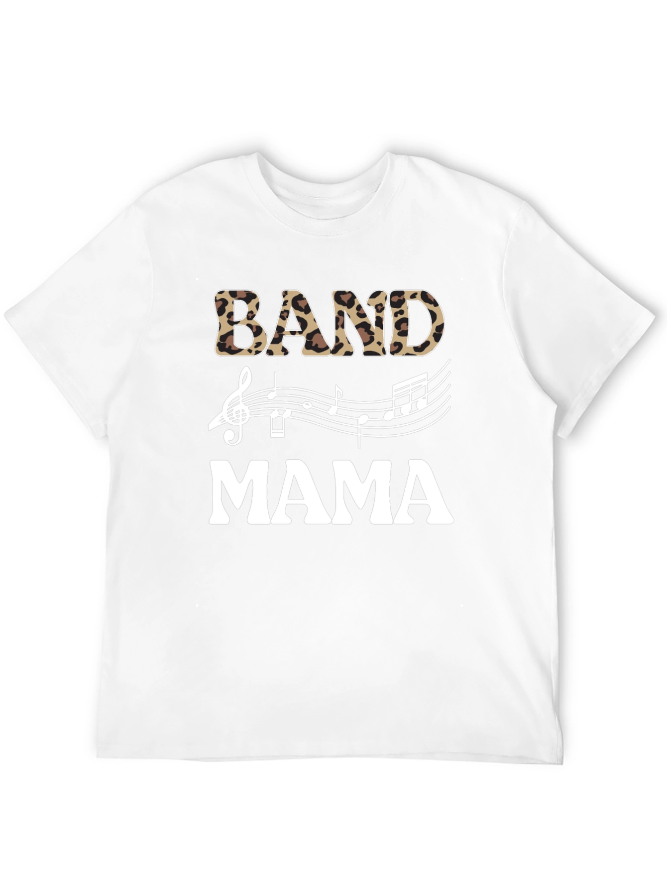 Band Mama Leopard Print Music T-Shirt