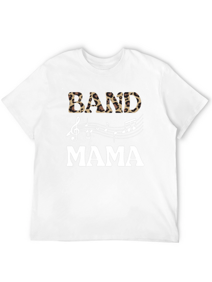 Band Mama Leopard Print Music T-Shirt