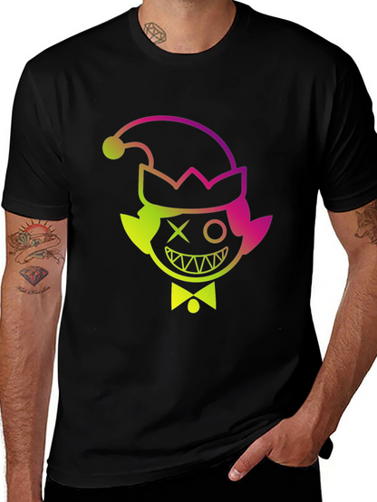 Elf Mischief Tee: Gradient Graphic Print