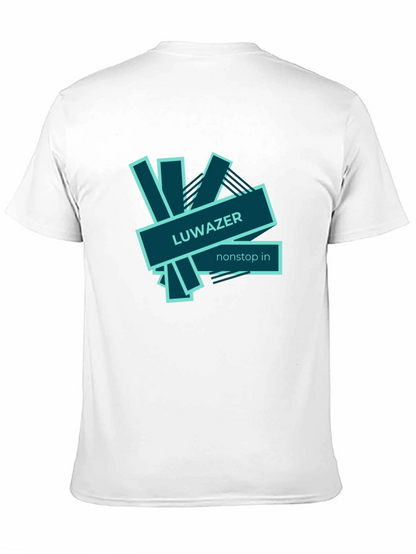 LUWAZER Mens Black Graphic Tee - Nonstop In