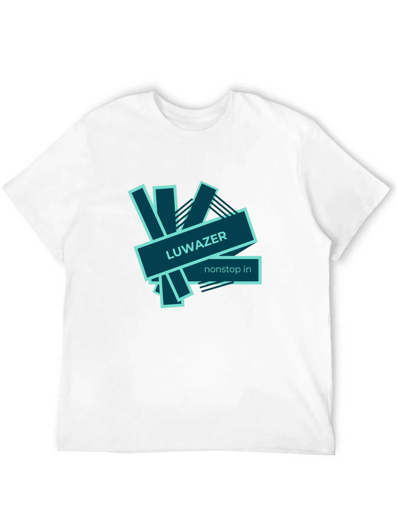 LUWAZER Mens Black Graphic Tee - Nonstop In