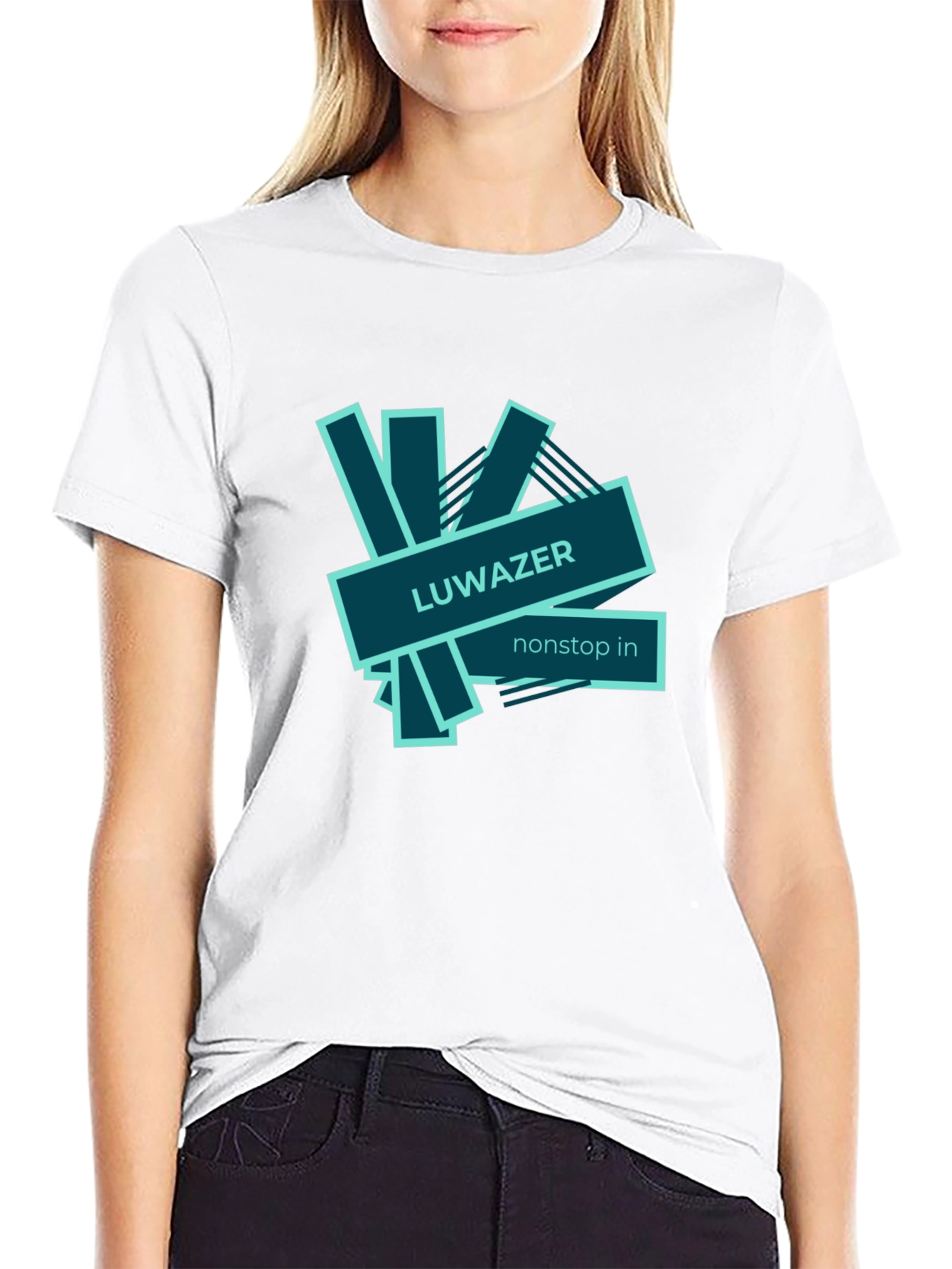 LUWAZER Mens Black Graphic Tee - Nonstop In