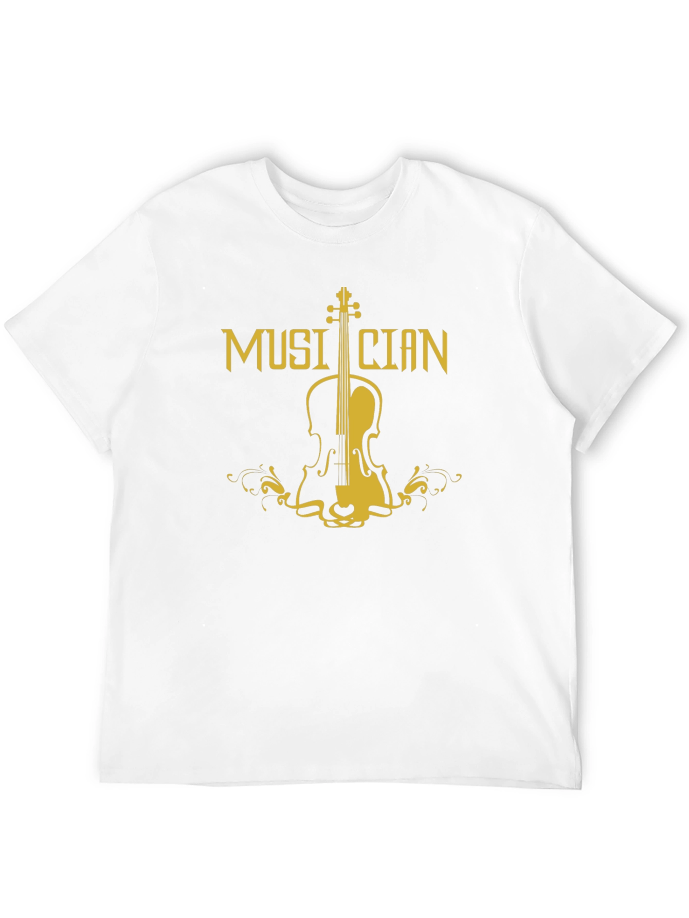 Musician Violin Graphic T-Shirt - Black