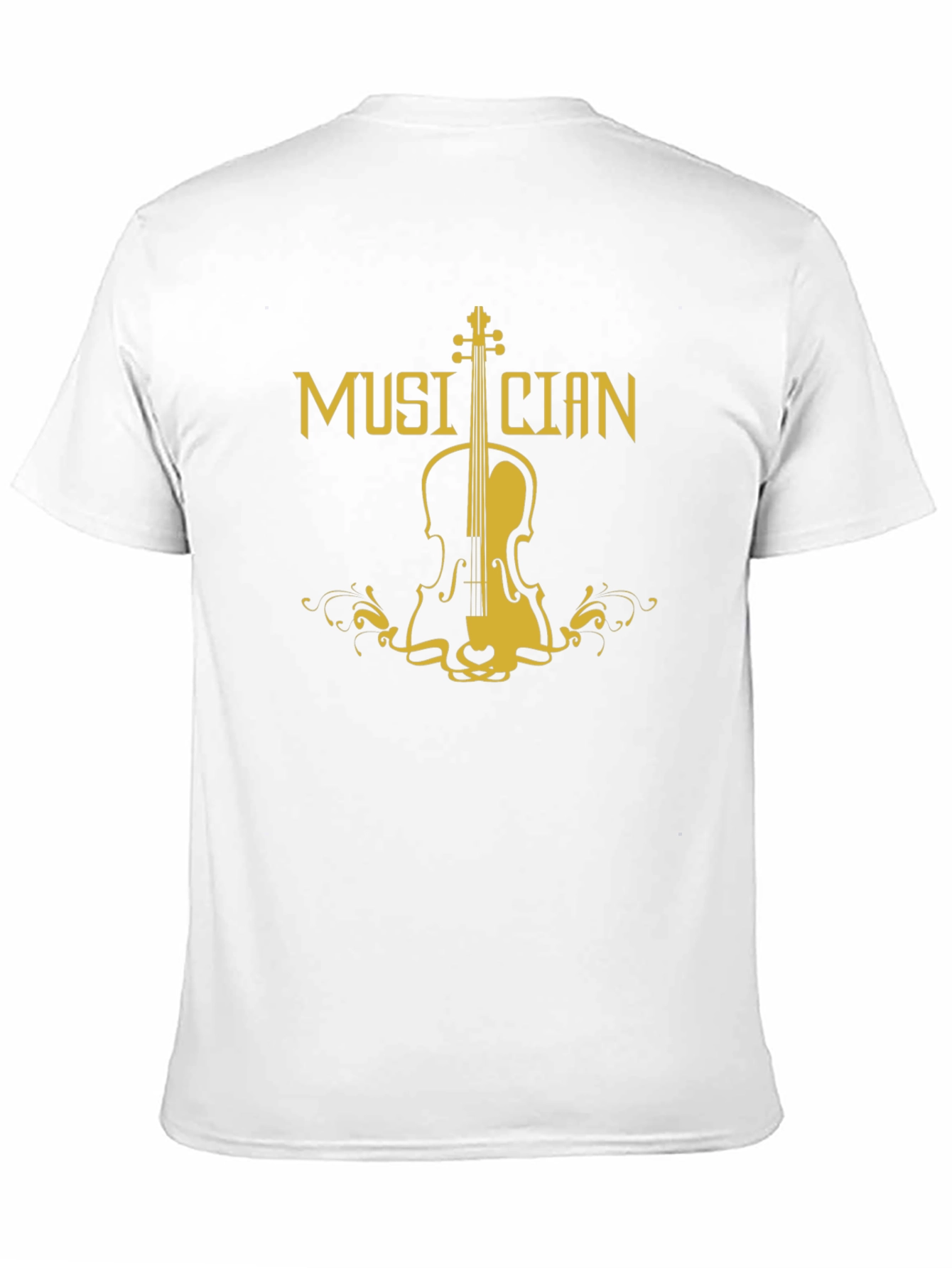 Musician Violin Graphic T-Shirt - Black