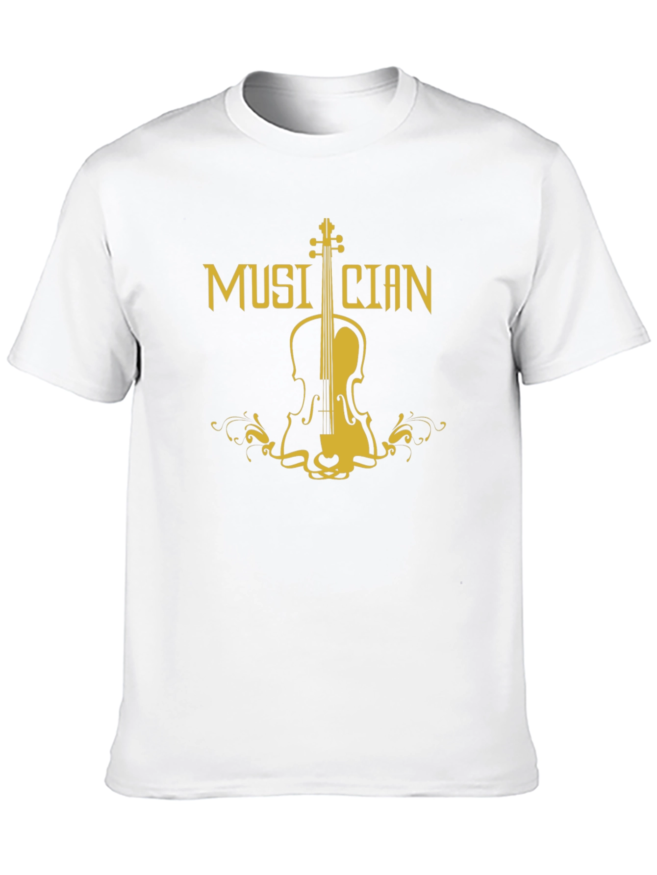 Musician Violin Graphic T-Shirt - Black