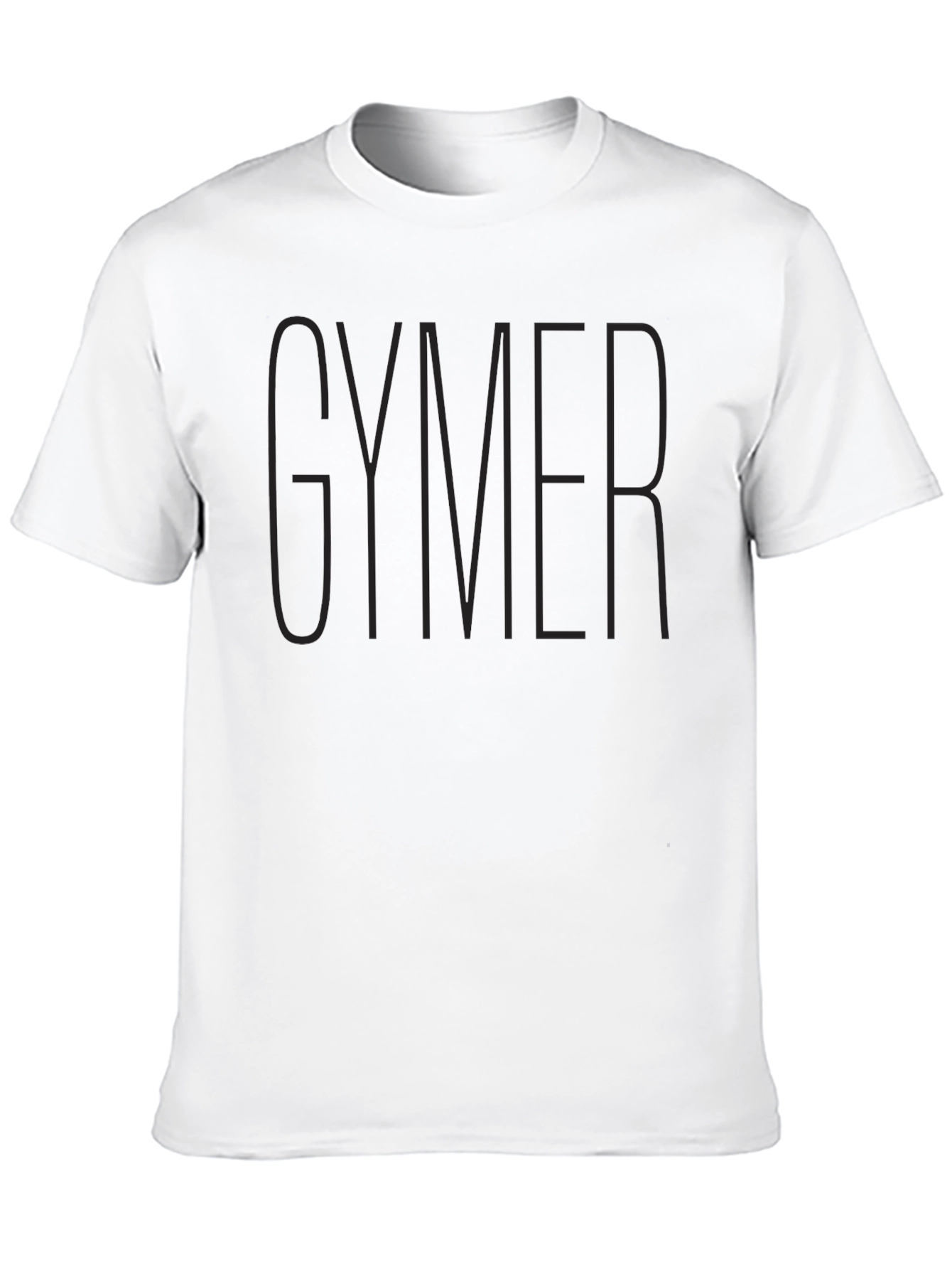 GYMER Black Graphic Tee - Soft Cotton Blend