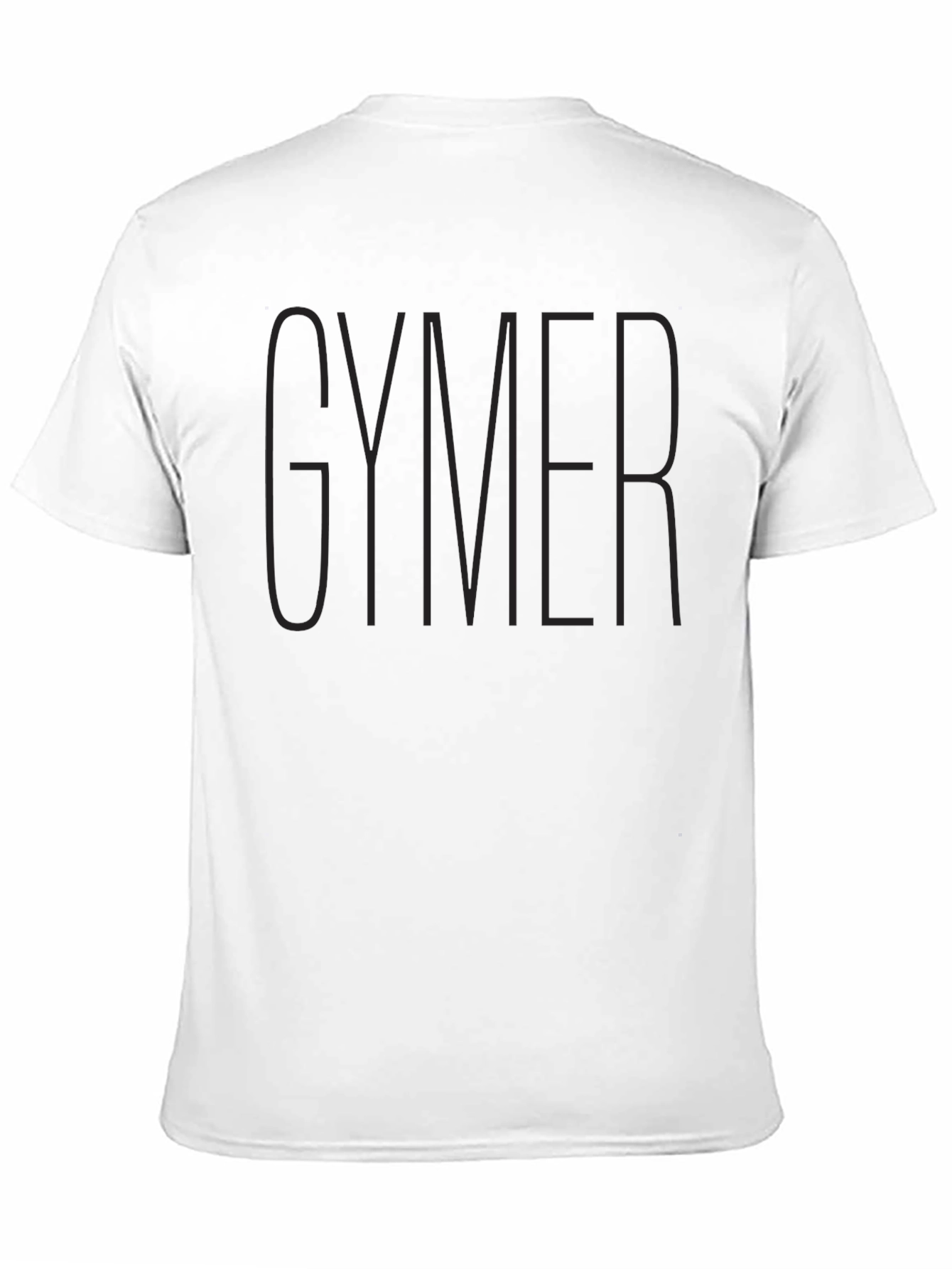 GYMER Black Graphic Tee - Soft Cotton Blend