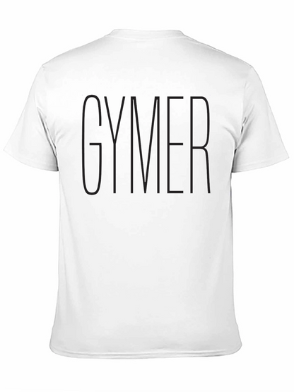 GYMER Black Graphic Tee - Soft Cotton Blend