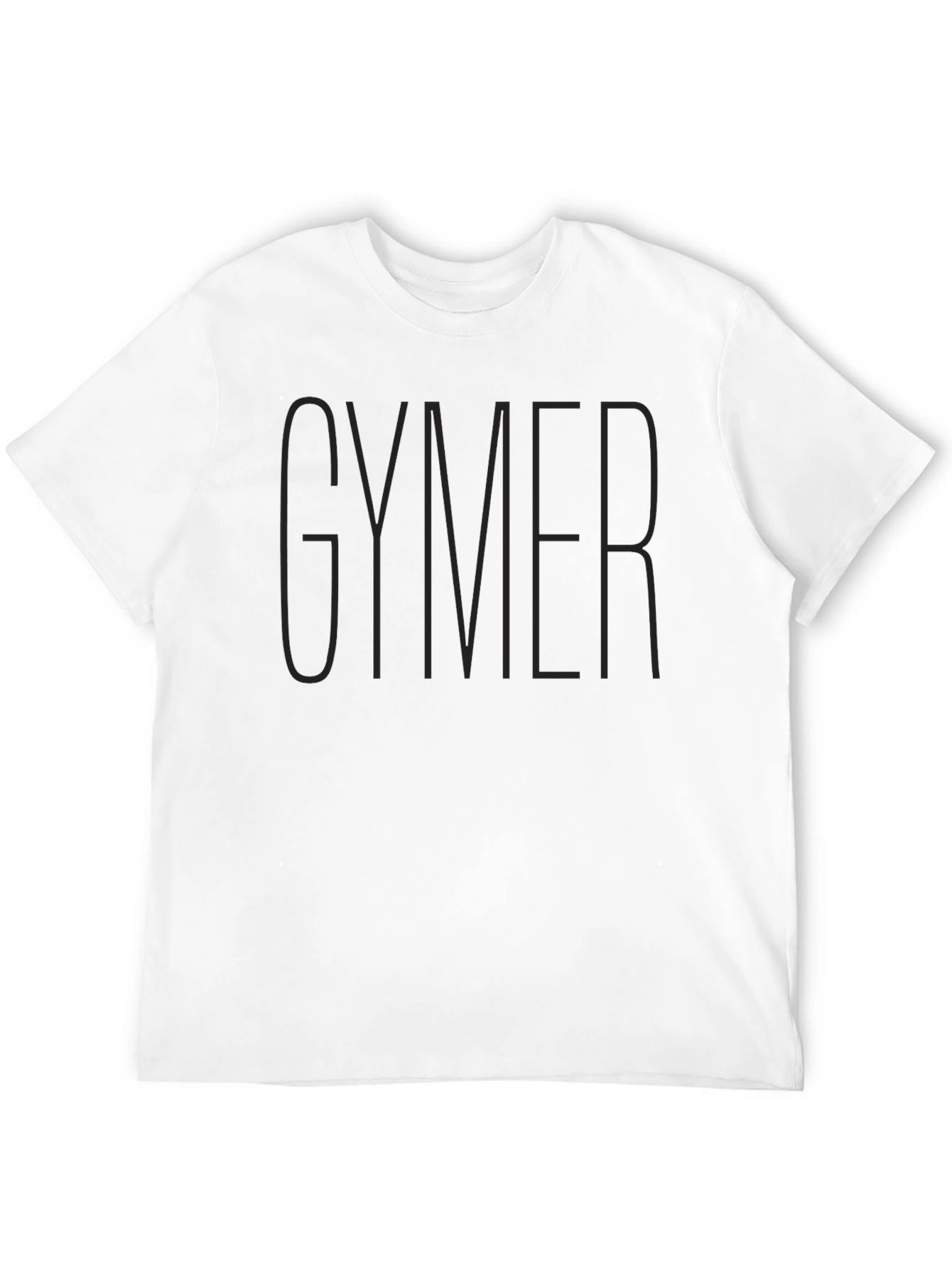 GYMER Black Graphic Tee - Soft Cotton Blend