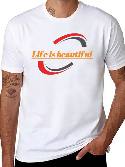 Life is Beautiful Graphic Tee - Stylish Black T-Shirt