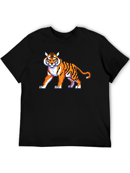 Pixel Tiger Graphic T-Shirt - Retro Gaming Style!