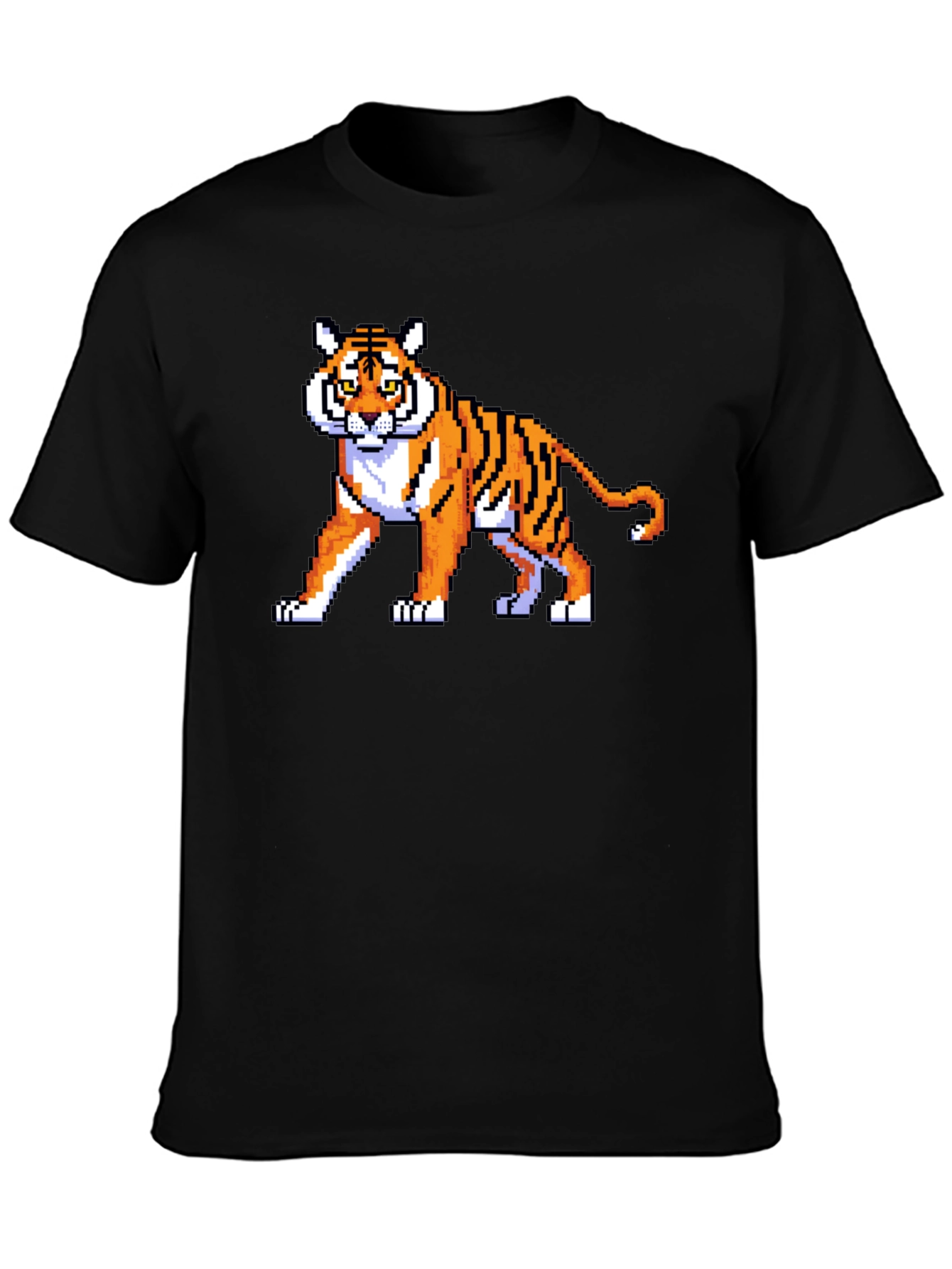 Pixel Tiger Graphic T-Shirt - Retro Gaming Style!