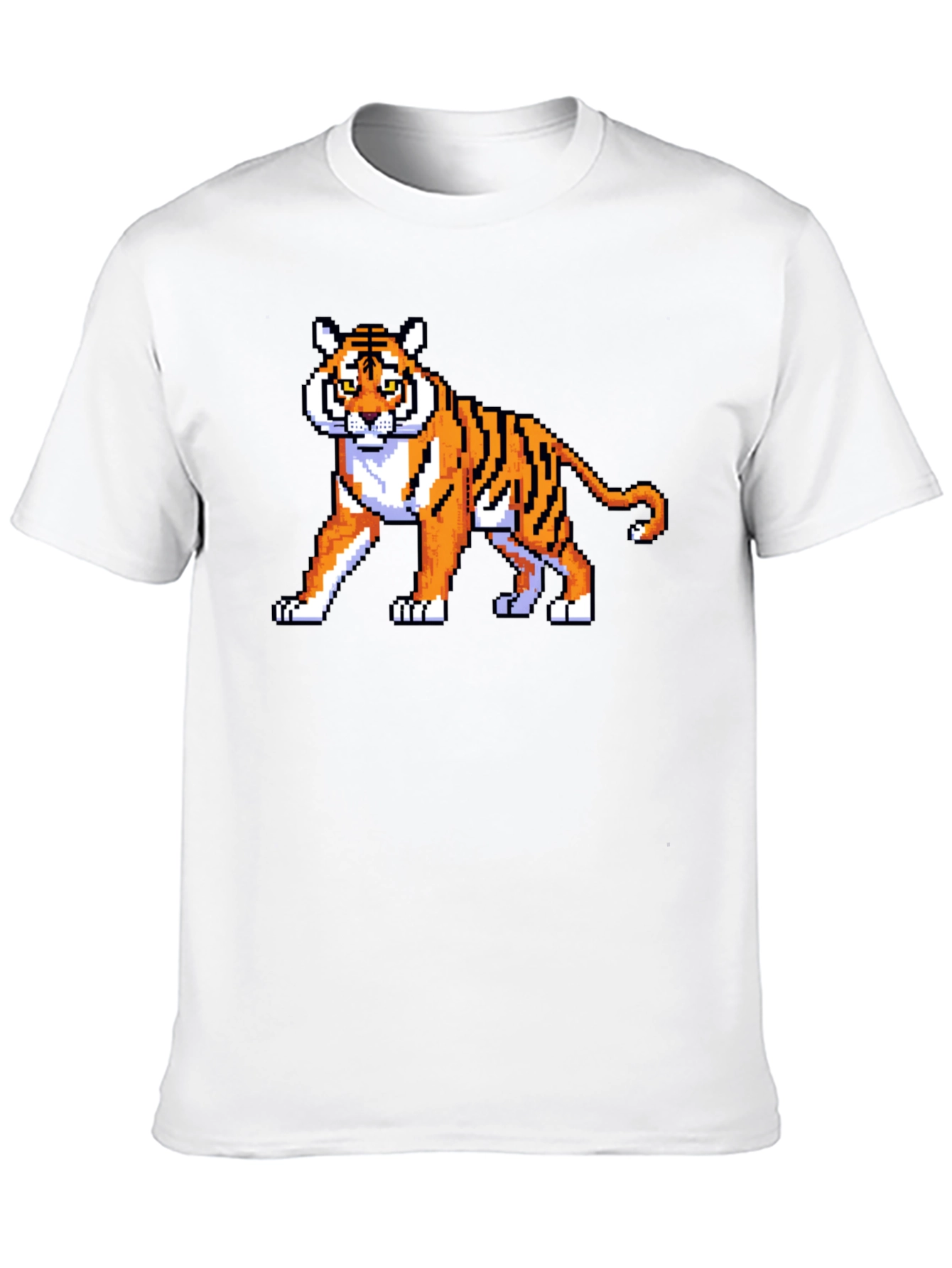 Pixel Tiger Graphic T-Shirt - Retro Gaming Style!