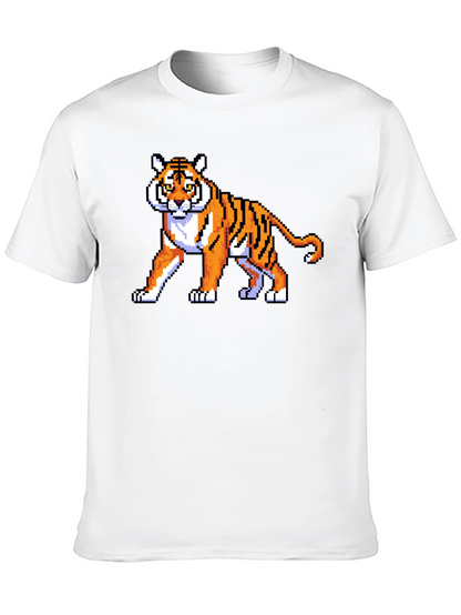 Pixel Tiger Graphic T-Shirt - Retro Gaming Style!