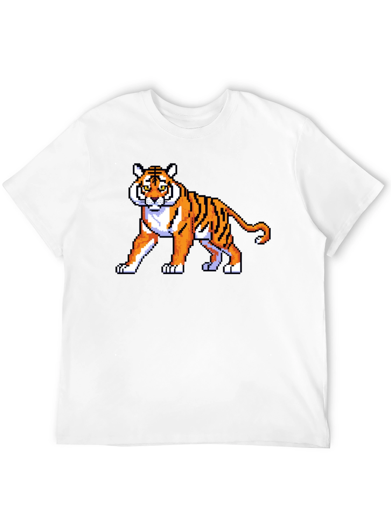 Pixel Tiger Graphic T-Shirt - Retro Gaming Style!