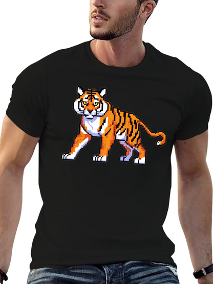 Pixel Tiger Graphic T-Shirt - Retro Gaming Style!