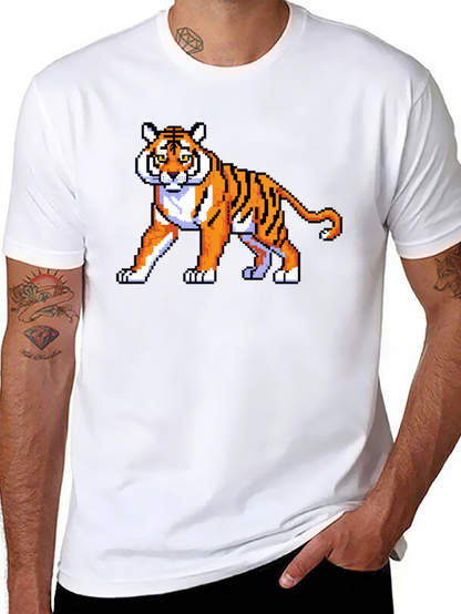 Pixel Tiger Graphic T-Shirt - Retro Gaming Style!