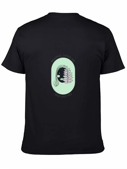 Unique Face Graphic Black T-Shirt